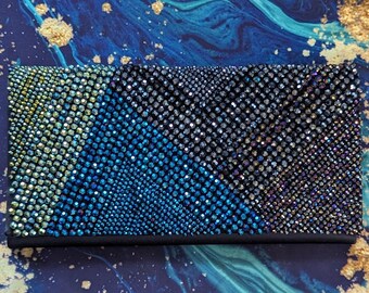 Vintage 90s Mermaid Crystal Clutch by Sondra Roberts