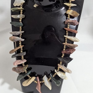 vintage stone necklace, all real stones of various types