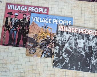 3 disques vinyles vintage Village People, 33 tours tous en excellent état