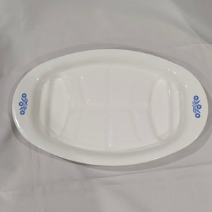 Vintage Corning Ware blauwe korenbloemblauwe kalkoenschotel P-19 Vintage