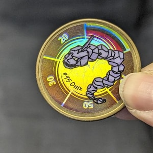 Moneda Pokémon Onix #95 de los años 90, de metal