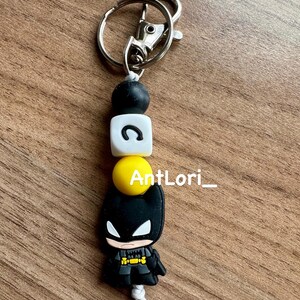 Silicon keyring , Silicone beads, birthday goodies presents, personalised keyring,initial keyring, boy, girl , babyshower, goodie bags