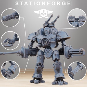Scavenger Defender mk2 - Mechanical Adepts Titan - Station Forge - 40k Heroic - Grimdark Wargame Proxies - Tabletop - DnD - RPG - Paint