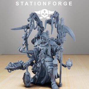 Scavenger Seeker + Base - Mechanical Adepts - Station Forge - 40k Heroic - Grimdark Wargame Proxies - Tabletop - DnD - RPG - Paint