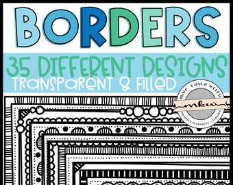 B&W Page Borders Vol. 1 - Doodle Paper Edge Borders