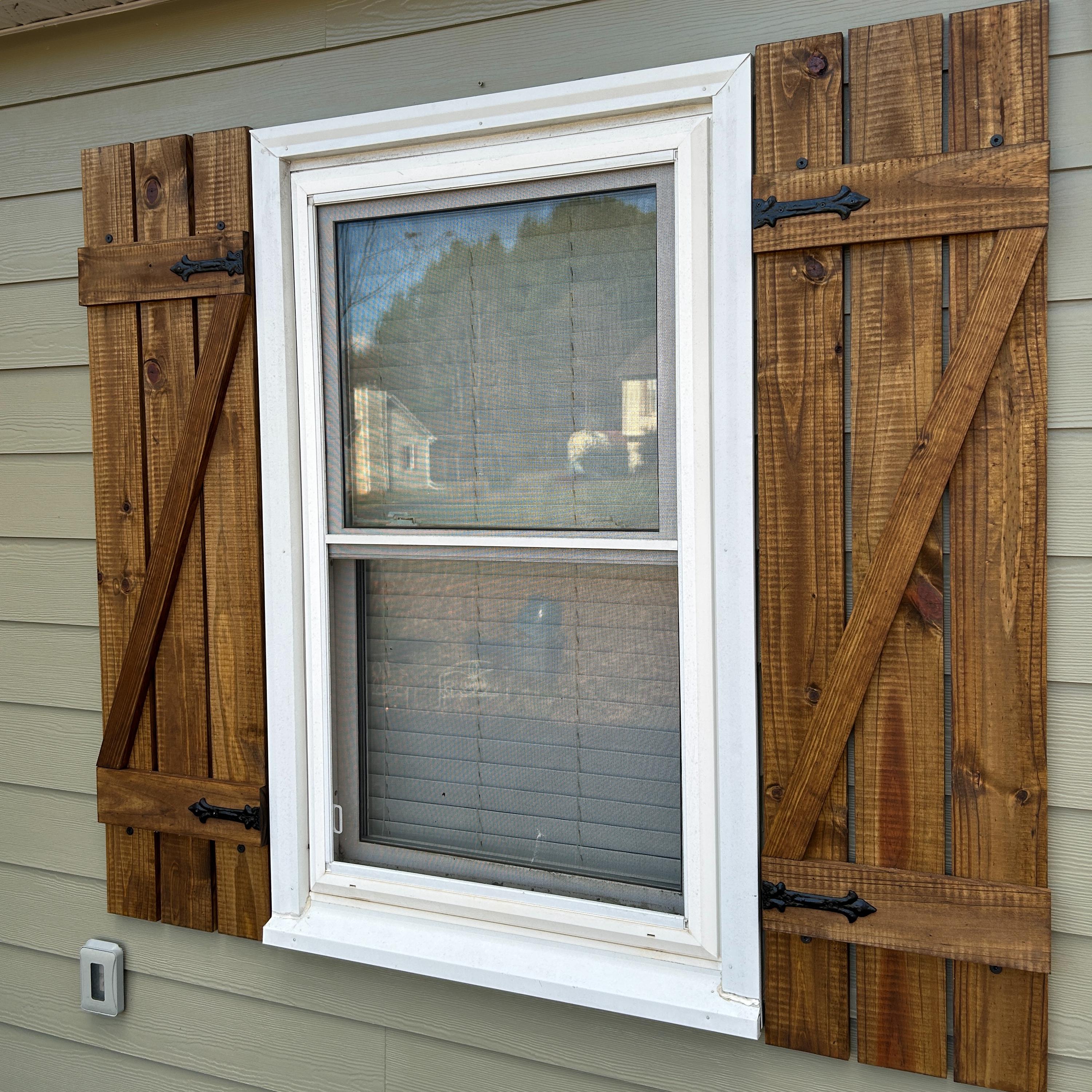 Interior Rustic Shutters Rustic Farmhouse Wood Shutters, Interior Exterior Window Shutters ...