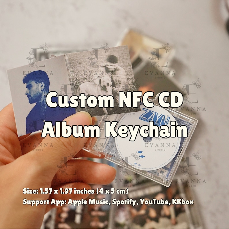 Customizable Zayn NFC Tag Mini CD Album Keychain - Personalized Music Lover Gift, Gift for Zquad