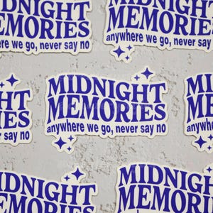 Midnight Memories One Direction - Sticker vinyle holographique imperméable