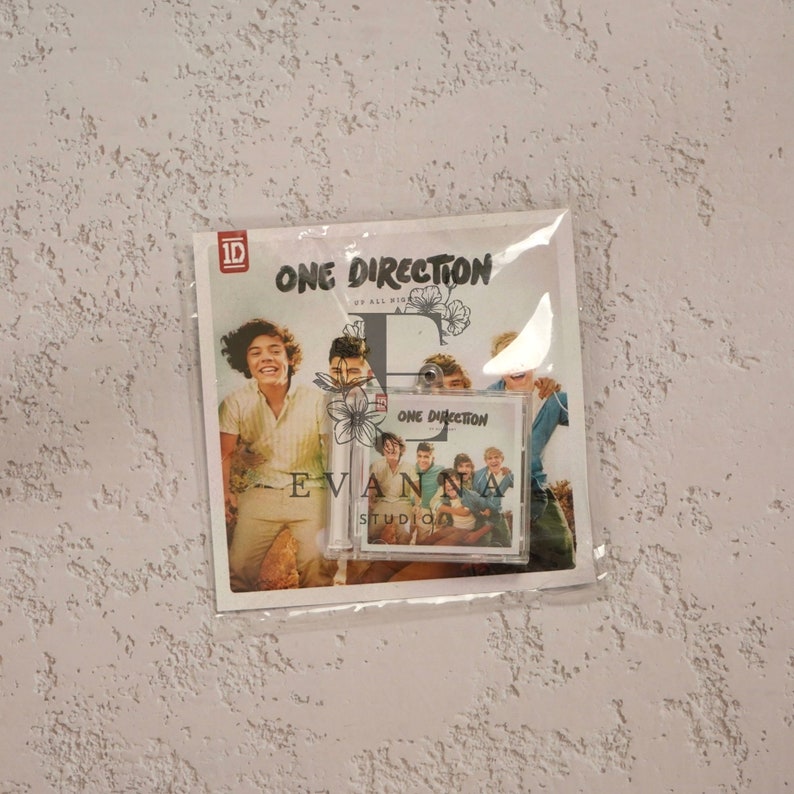 One Direction Customizable NFC Mini CD Album Keychain - Personalized Music Lover Gift, Gift for Directioners