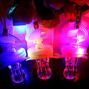 10pcs - LED Light up Pacifier Necklace Adult LED Rave Pacifier Necklace ...
