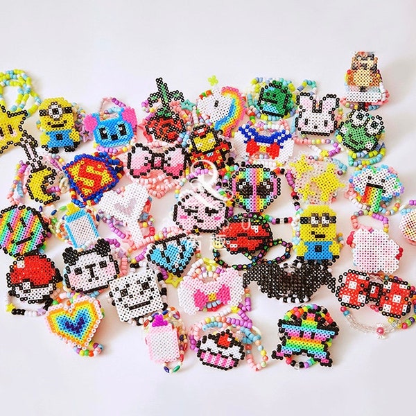 Adult Perler Pacifiers Rave LED Pacifier Perler Necklace Light Up Pacifier Rave Chewing Protection成人蹦迪音乐节荧光奶嘴