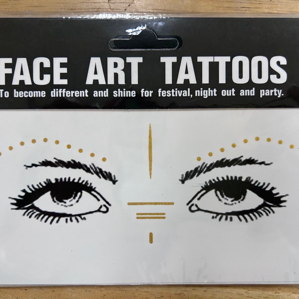10 pcs - Women Cosplay Mermaid Halloween Club Eye Makeup Stickers on Rave Party Eye Face Temporary Tattoos Festival Concert Dress-up成人蹦迪脸贴