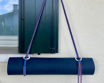 Double color macramé yoga mat holder