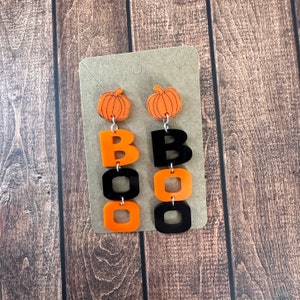 Boo Acrylic Earrings