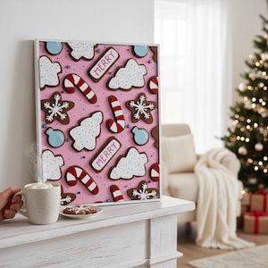 Festive Merry Gingerbread Sign