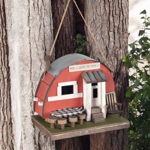 Camper Vogelhaus, Charmantes Nisthaus im Freien, Perfekt für Vogelbeobachter, Einzigartige Geschenkidee zum Muttertag