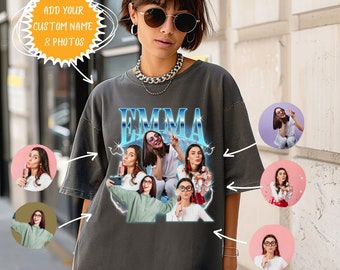 Custom Bootleg Shirt, Personalized Husband Wife Face Shirt, Custom Picture Shirt, 90s Rap Shirt, Custom Picture Shirt Kids, Birthday Gift