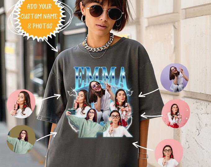 Custom Bootleg Shirt, Personalized Husband Wife Face Shirt, Custom Picture Shirt, 90s Rap Shirt, Custom Picture Shirt Kids, Birthday Gift