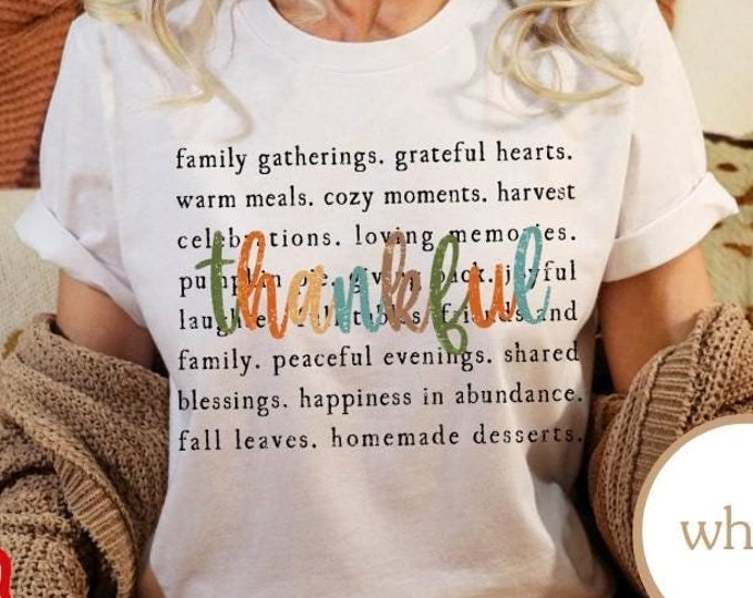 Autumn Thankful Shirt, Thanksgiving shirt, Trendy Fall Shirts, Fall Sweatshirt, Thanksgiving Vibes