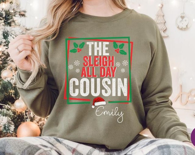 Funny Cousin Christmas Quotes Christmas Shirts, Custom Matching Christmas Family Shirts, Christmas Party Shirt, Toddler Holiday Sweatshirts
