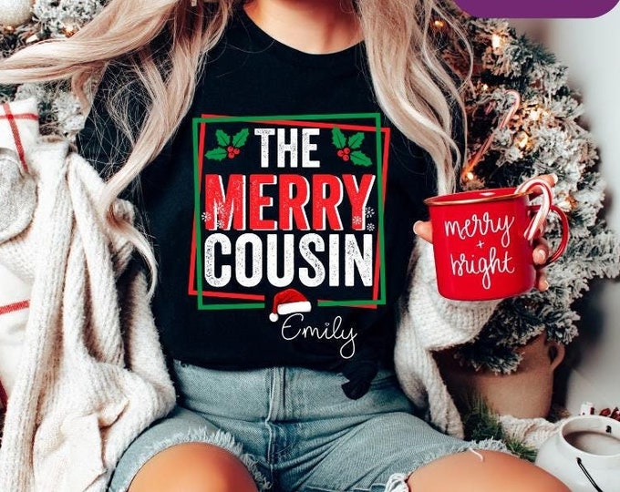 Funny Cousin Christmas Quotes Christmas Shirts, Custom Matching Christmas Family Shirts, Christmas Party Shirt, Toddler Holiday Sweatshirts