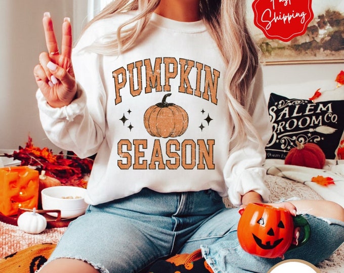 Retro Pumpkin Season Sweatshirt, Thanksgiving shirt, Fall Shirt, Fall Sweatshirt, Pumpkin Shirt, Pumpkin Sweatshirt, Thanksgiving Vibes
