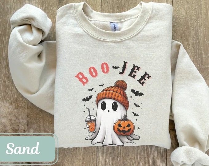 Spooky Ghost Boo-Jee Halloween Sweatshirt, Halloween Shirt, BooJee Womens Ghost Sweatshirt, Funny Halloween, Fall Sweatshirt, Fun Party