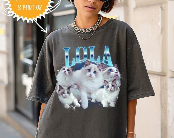 Custom Bootleg Rap Tee, Custom Pet Shirt, 90s Vintage Bootleg Tshirt, Custom Your Own, Personalized shirt, Sweatshirts for Women