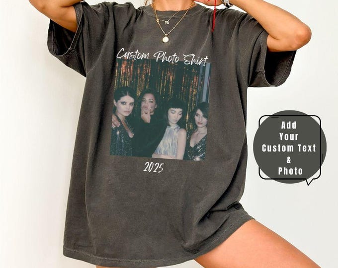 Custom Photo Shirt, Customer Shirt Photo, Customer Shirt with Photo, Personalized Photo Unisex Tee, Custom Cat Shirt Photo, Birthday Gift