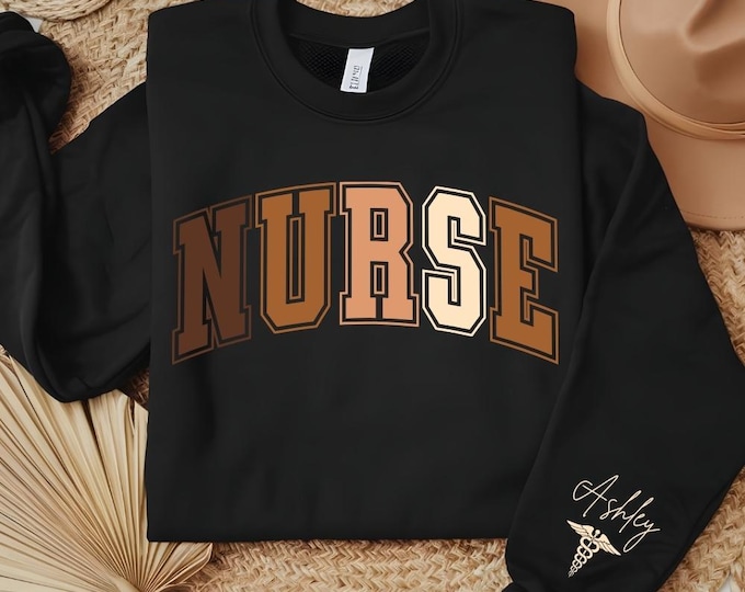 Customizable Sweatshirt Nurse Black History Month Sweatshirt Nurse Sweatshirt, Graduation Gifts, RN Sweatshirt, ER Nurse Sweatshirt