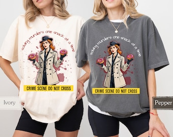 Murder Mystery Shirt, True Crime Tshirt, Detective Tshirt, Solving Murders One Snack At A time, Funny Shirt, Birthday Gift