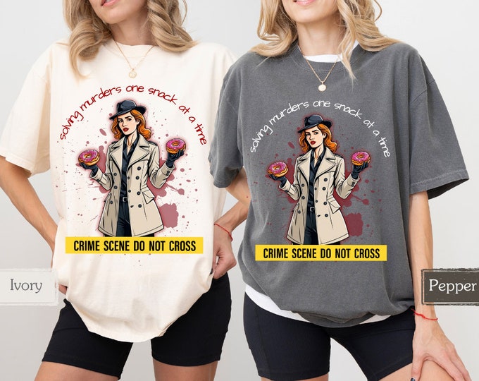 Murder Mystery Shirt, True Crime Tshirt, Detective Tshirt, Solving Murders One Snack At A time, Funny Shirt, Birthday Gift