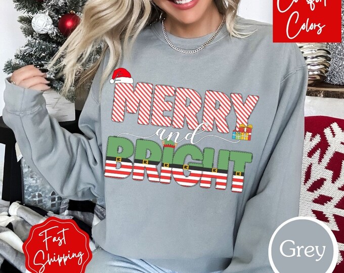 Christmas Sweatshirts for Women, Holiday Clothing Women, Gift for Her, Cute Christmas Shirt
