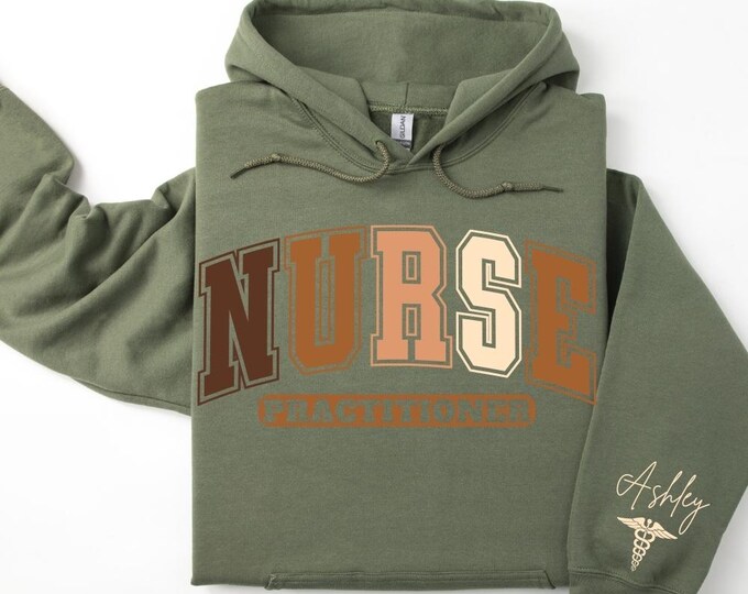 Custom Nurse Practitioner Black History Month Nurse Hoodie, Customizable Hoodie, NP Graduation Gifts, Nurse Graduation Gift, Nurse Pullover