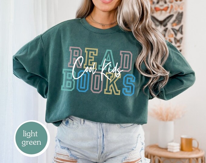 Teacher Shirts, Cool Kids Read Books, Reading Shirt, Book Lover Shirt, Librarian Shirt, Teacher Gift, Read Tshirt, Teacher Tee, Literary