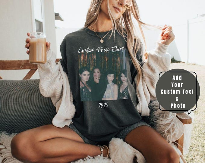 Custom Photo Shirt, Customer Shirt Photo, Customer Shirt with Photo, Personalized Photo Unisex Tee, Custom Cat Shirt Photo, Birthday Gift