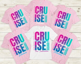 Custom Family Cruise Squad Shirts 2025 – Matching Cruise Vacation Tees | Cruise Squad 2025, Bachelorette, Birthday Trip, Family Anniversary