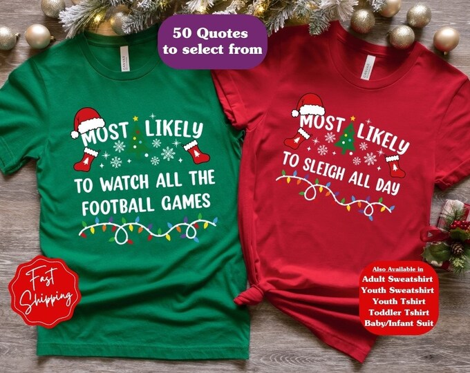 Couples Matching Christmas Shirts, Custom Matching Christmas Family Shirts, Couples Shirt, Christmas Party Shirt, Funny Family
