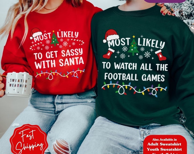 Couples Matching Christmas Shirts, Custom Matching Christmas Family Shirts, Couples Shirt, Christmas Party Shirt, Funny Family