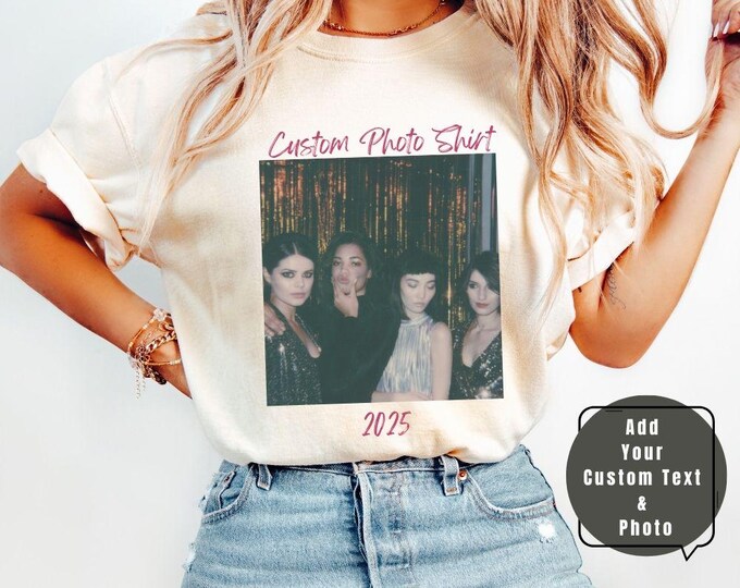 Custom Photo Shirt, Customer Shirt Photo, Customer Shirt with Photo, Personalized Photo Unisex Tee, Custom Cat Shirt Photo, Birthday Gift