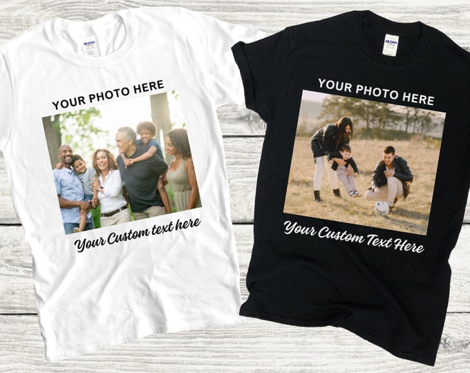 Custom Photo Shirt, Customer Shirt Photo, Customer Shirt with Photo, Personalized Photo Unisex Tee, Custom Cat Shirt Photo, Birthday Gift