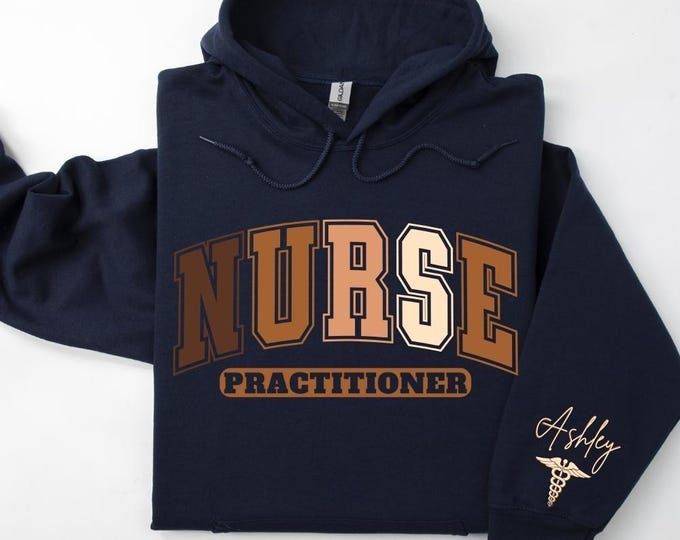 Custom Nurse Practitioner Black History Month Nurse Hoodie, Customizable Hoodie, NP Graduation Gifts, Nurse Graduation Gift, Nurse Pullover