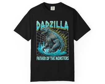 Dadzilla: Retro Sci-Fi Vater der Monster Shirt | Comfort Colors 1717 Stückgefärbtes schweres T-Shirt