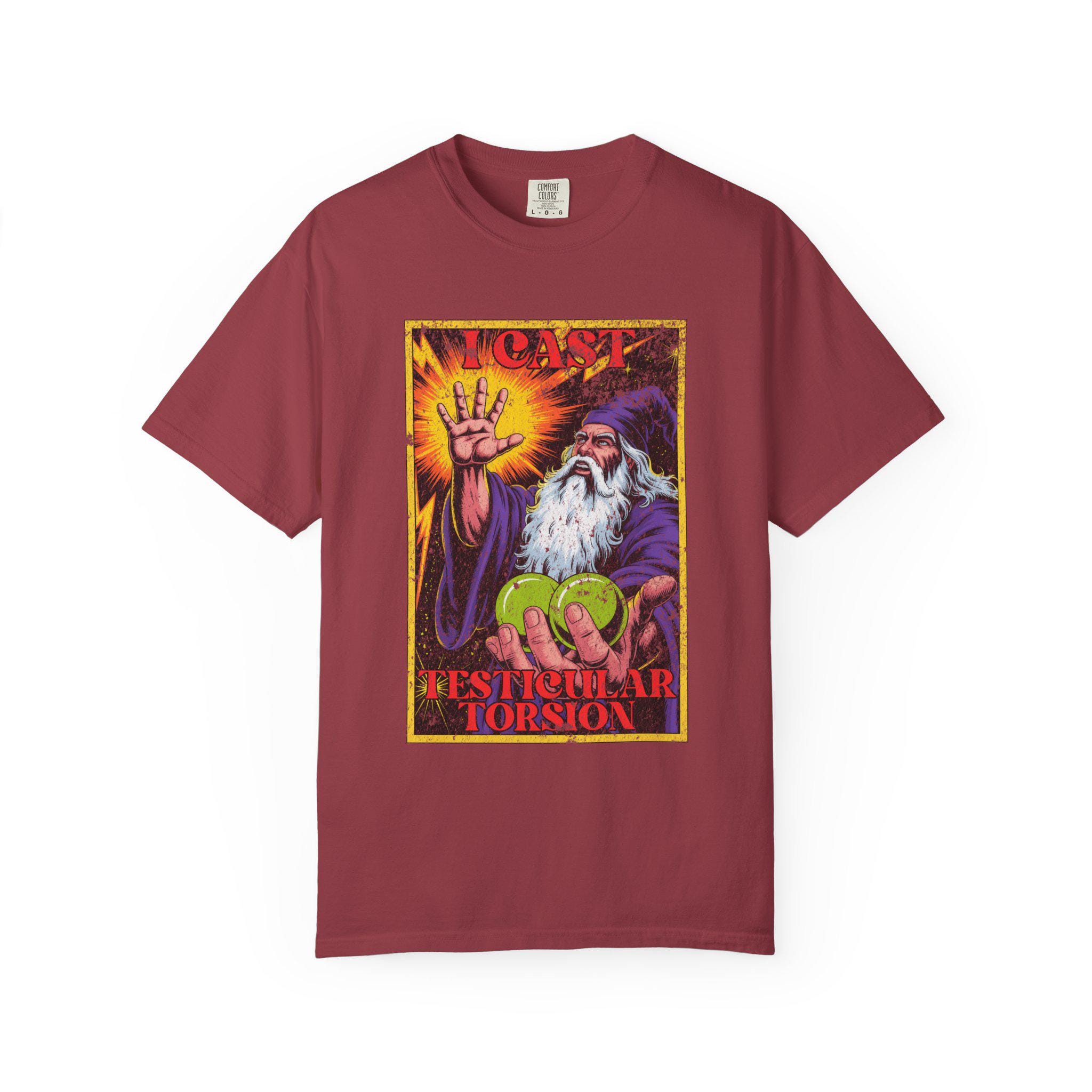 Funny Wizard I Cast Testicular Torsion Meme | Comfort Colors 1717