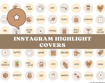 Instagram highlight cover, Boho minimalist Instagram story highlight covers, Instagram highlight icons, Social media icons