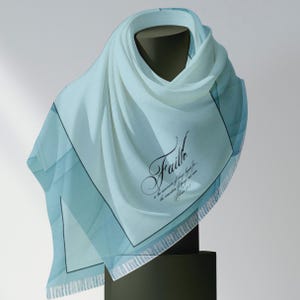Prayer Shawl, Christian Gift, Stole, Wrap, Scarf, Christian Faith Hebrews 11:1 Christian Gift Light Scarf Gift for Her