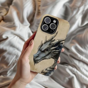 Dragon MagSafe Phone Case, Protective Phone Cover with Dragon Design, Phone Accessory, Gift for Dragon Lovers, Unique iPhone Case,