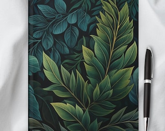 William Morris Style Ferns Hardcover Journal: Vintage Botanical Notebook