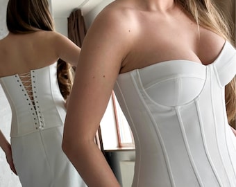 Corset « Satin », corset fait main, corset sur mesure, corset artisanal, corset luxueux, corset en satin