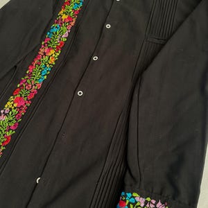 Oaxaca Men&#39;s Embroidered Guayabera Shirt Gift for men husband great father